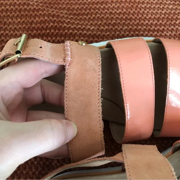 UGG Braelynn Leather Platform Sandals Size 7 - Picture 9 of 14